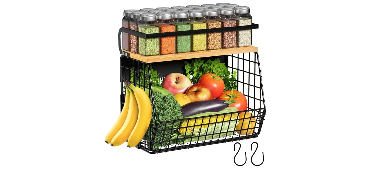 Ofiray-home Magnetic Shelf for Fridge with Wood Lid